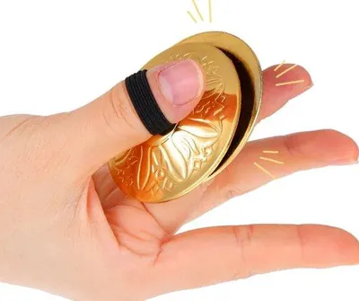 Produktbild von Fingerzimbeln Messing Set für Bauchtanz