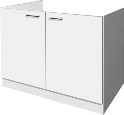 Produktbild von Spülenunterschrank ohne Arbeitsplatte - 100 cm breit - Weiß – Toska