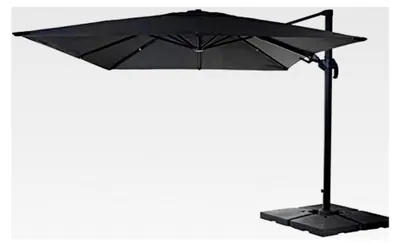 Produktbild von Gastronomie-Ampelschirm, 3x4m (Ø5m) schwenkbar, Polyester/Alu 26kg mit Ständer