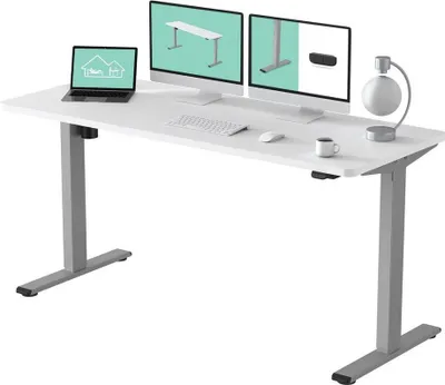 Produktbild von FLEXISPOT Schreibtisch Basic-Series, Elektrisch höhenverstellbarer Schreibtisch, 2- Fach-Teleskop