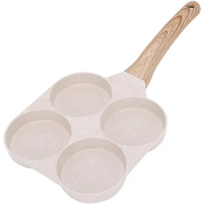 Productafbeelding van Koekenpan, pannenkoekenpan, anti-aanbaklaag, inductie, 4 gaten, wit