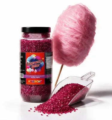 Produktbild von Zuckerwattezucker extra grob Kirsche rot-lila – Spezialzucker 700 g Dose