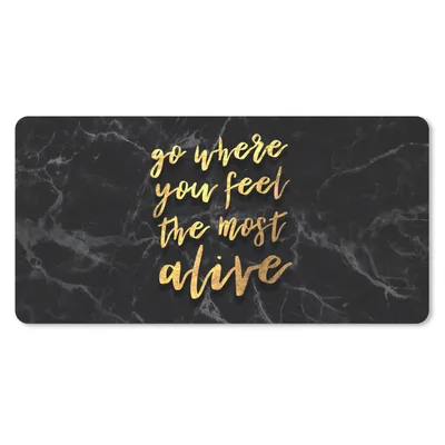 Produktbild von MuchoWow® Mauspad Mousepad Zitate - Leben - Marmor 60x30 cm - Mousepads - Maus Mat - Pad - Mausunterlage - Nachhaltig