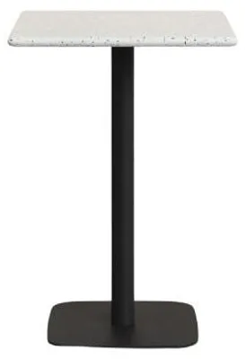 Produktbild von Hoher Bartisch Saura 70 x 70 x 99 cm Stahl Terrazzo Zement Schwarz Weiß