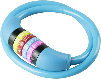 Productafbeelding van Spiraalslot kinderfiets met cijfercode - Blauw