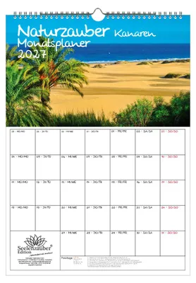 Produktbild von Naturzauber Kanaren Planer DIN A3 Kalender für 2027 Landschaft Natur Urlaub Strand Spanien - Seelenzauber