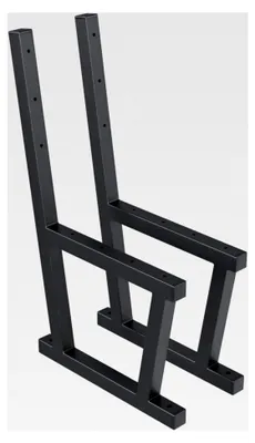 Produktbild von Bankbeine aus Stahl – 2 Stück, Gartenbank Parkbank Bankfüße Bankgestell Beine Pulverbeschichtet 50 x 4 x 83 cm Schwarz