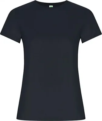 Produktbild von Roly Eco CA6696 | Golden Organic Woman T-Shirt - 2-lagiger Rundhalskragen - Farbe: Ebony 231 - Größe: L