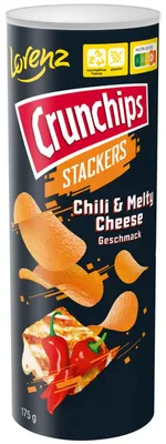 Produktbild von Crunchips Stackers Chili & Melty Cheese 175g, KI-generiertes Bild