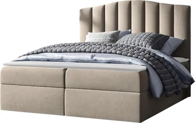 Produktbild von MIRJAN24 Boxspringbett Lindos, Ehebett mit zwei Bettkästen, Doppelbett, Stilvoll Schlafzimmer (Casablanca 2303, Größe: 120x200 cm)