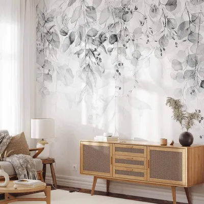 Produktbild von Vlies Fototapete - Gentle Touch of Nature - Third Variant 300x210 cm Blätter b-C-0615-a-d