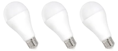 Imagen del producto de Lámpara LED Spectrum E27, modelo A60, 15W, 1600 lúmenes, 6000K (blanco luz del día), pack de 3 unidades