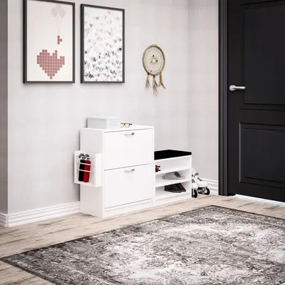 Image de Skye Decor, Trend - White, armoires à chaussures, blanc, 130 x 80 x 31 cm