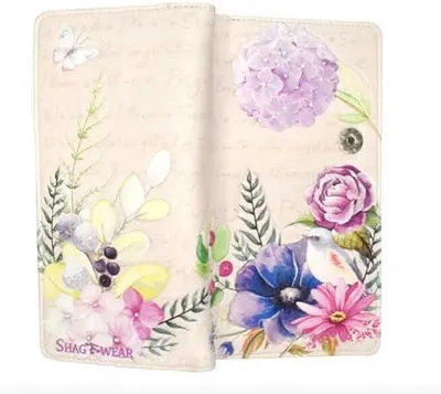 Immagine prodotto di Portafoglio da donna beige, grande e dal design moderno, con motivo floreale