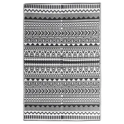 Image de vidaXL Tapis d'extérieur ARAKIL Noir 140x200 cm PP