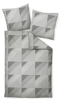 Produktbild von Janine Mako-Satin Bettwäsche J.D. 87065 grau 155x220 cm + 80x80 cm