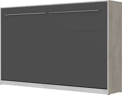 Produktbild von SMARTBett Schrankbett Standard  Beton/Anthrazit 120 Horizontal