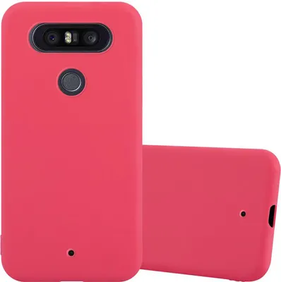 Produktbild von Cadorabo Hülle für LG Q8 Schutzhülle in Rot Handyhülle TPU Silikon Etui Case Cover