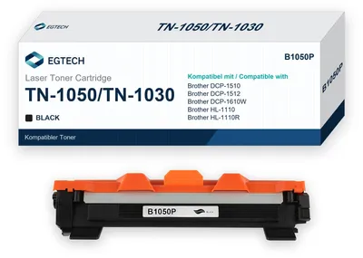 Produktbild von Toner kompatibel mit Brother TN-1050 TN-1030 Schwarz 1.000 S. HL-1110 MFC-1810