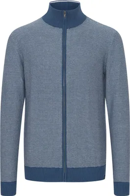 Produktbild von FQ1924 FQLewis Herren Strickjacke Cardigan Feinstrick mit Stehkragen und Reißverschluss Meliert