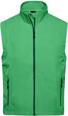 Produktbild von James+Nicholson JN1022 | Herren Softshell Vest / Atmungsaktiv (2.000g/m²/24h) - Farbe: Green - Größe: L