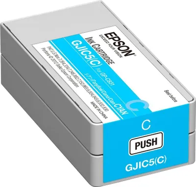 Produktbild von Epson GJIC5(C): Ink cartridge for ColorWorks C831 (Cyan) (MOQ=10), Cyan, 32,5 ml, 1 Stück(e)