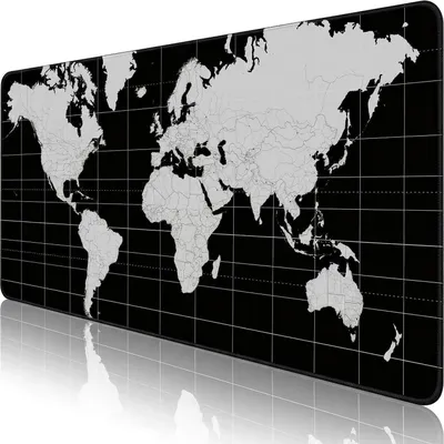 Produktbild von Gaming Mauspad Schreibtischunterlage 800 x 300 mm Weltkarten-Design Rutschfest 3mm Dicke