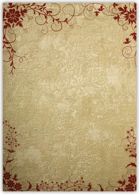 Produktbild von Motiv Briefpapier (rote Blumen-5021, DIN A4, 25 Blatt). Einseitig bedrucktes Briefpapier,  beschreibbar, Motivpapier für alle Drucker/Kopierer geeignet  rote rankende Blumen Ornamente auf Wand Putz