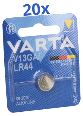 Image de 20x Varta Pile bouton Electronics V 13 GA / A76 / LR 44 Alcaline 1,5 V 1 blister