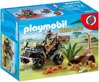 Zdjęcie produktu dla PLAYMOBIL Wild Life Kłusownik z quadem 6939 wąż ty