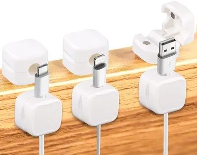 Produktbild von Famanu Kabelclips Magnetisch - 6 Stück mit Starker Klebefläche
