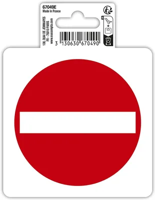 Produktbild von Exacompta Hinweisschild selbstklebend, PVC, Einbahnstraße 10 cm - Rot - 67049E