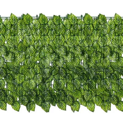 Immagine prodotto di Jiubiaz privacy siepe frangivento 1 * 3 M edera privacy schermo balcone pannellatura foglia recinzione, foglie di anguria
