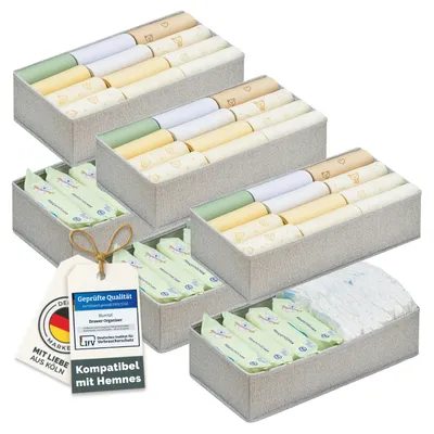 Produktbild von Blumtal Faltbox 2er Set Aufbewahrungsboxen passgenau für Schrank PAX 50 cm Unterwäsche Socken 39x26x11 cm