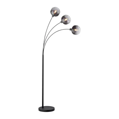 Produktbild von JUST LIGHT ZEA Stehleuchte E14 max.25W 3-fach Schwarz/Rauchfarben 15422-18