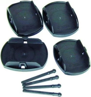 Produktbild von Fiamma PLATES PRO Stützplatten, 4er Set, 19x14,5 cm, für Wohnwagen Kurbelstützen, Einsinkschutz