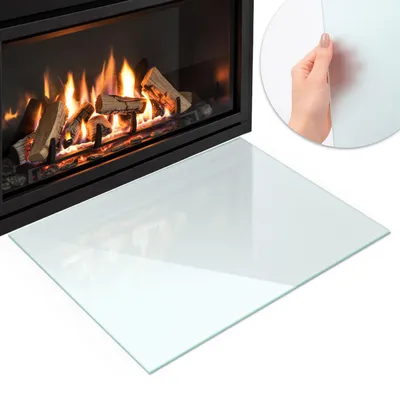 Obrázek produktu pro Skleněná podlahová deska pro krbová kamna 120 x 80 cm – vzhled matného skla – tmavě šedá – deska na ochranu před jiskrami – tepelně izolační deska – bezpečnostní sklo ESG – skleněná deska na krb – skleněná ochrana podlahy