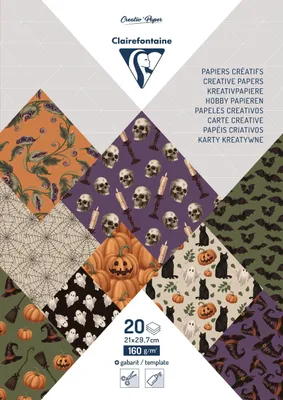 Produktbild von Clairefontaine 5x Motivblock A4 20Bl 160g Halloween 95543C