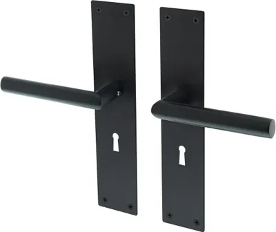 Immagine prodotto di Maniglie per porte Lavuzo Nuoro nero - Maniglie per porte con piastra SL56 - Per set