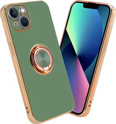 Obrázok produktu pre Cadorabo ochranné puzdro pre Apple iPhone 13 v zelenom kryte kryt fotoaparátu magnetický držiak do auta