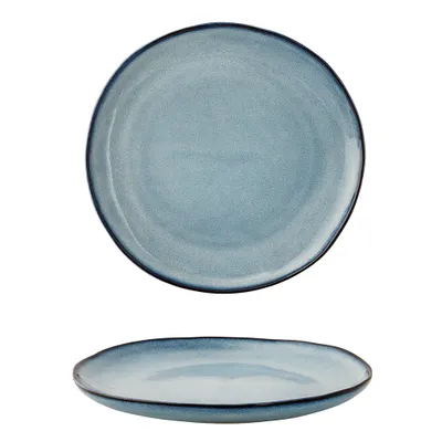 Image de Bloomingville Sandrine assiette, Blue, faïence
