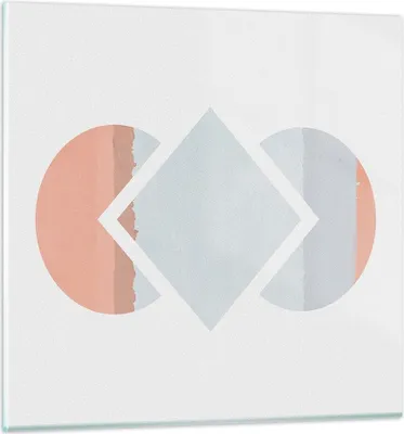 Produktbild von Bilder auf glas - Einteilig - Stück Geometrisch Diamant - 30x30cm - Glasbilder - Wandbilder - Bilder - zum Aufhängen bereit - Wanddekoration aus Glas - Glas Bilder - Wandbild auf Glas - GAC30x30-4690
