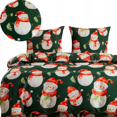 Produktbild von Baumwolle world Weihnachts-Bettwäsche 200x220 Baumwollsatin Motiv