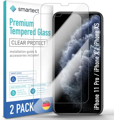 A product packaging for screen protectors for iPhones.