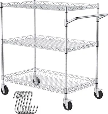 Obrázok produktu pre 3-vrstvový vozík - Vozík - Organizér - Kuchynský sklad - Servisný vozík