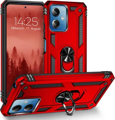 Produktbild von Armor Outdoor Handyhülle für Xiaomi Redmi Note 12 5G Handy Panzer Case Cover Schutzhülle Farbe: Rot