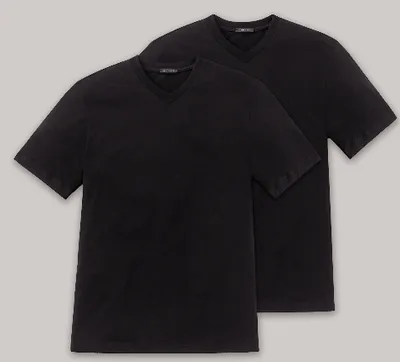 Produktbild von Schiesser Herren 2PACK T-shirt schwarz 3XL