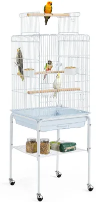 Productafbeelding van Yaheetech Vogelkooi, vogelhuis, vogelverblijf, parkietkooi, 46,5 x 46,5 x 136 cm