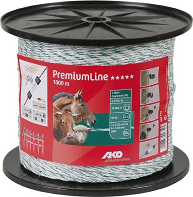 Produktbild von Litze 1000 Meter weiß grün 3 x 0,25 mm Cu 6 x 20 mm Niro