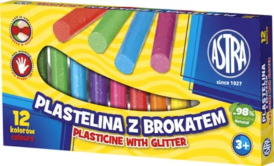 Immagine prodotto di ASTRA argilla da modellare con glitter 12 colori